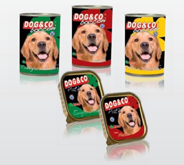 Italian wet food for dog pate and chops Dog&Co